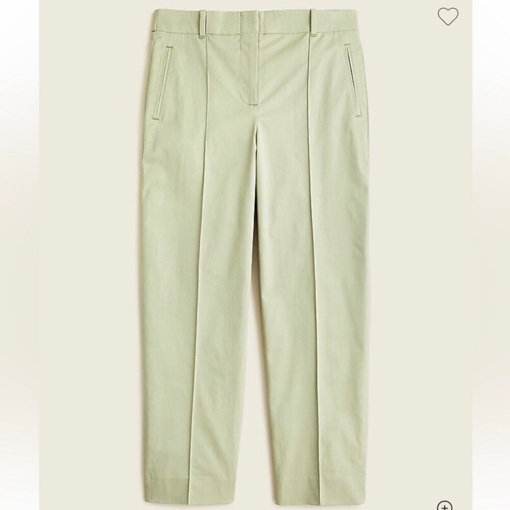 J. Crew Willa Straight-Leg Lightweight Chino Pant in Light Green - size 4